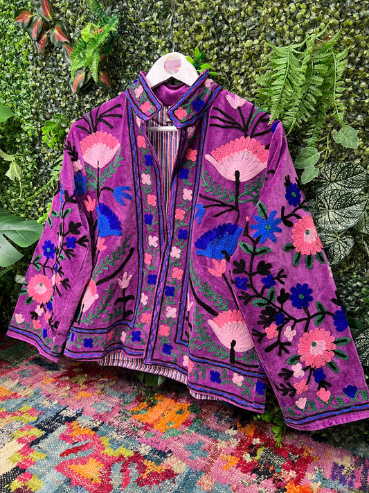 Velvet Suzani Duster Jacket