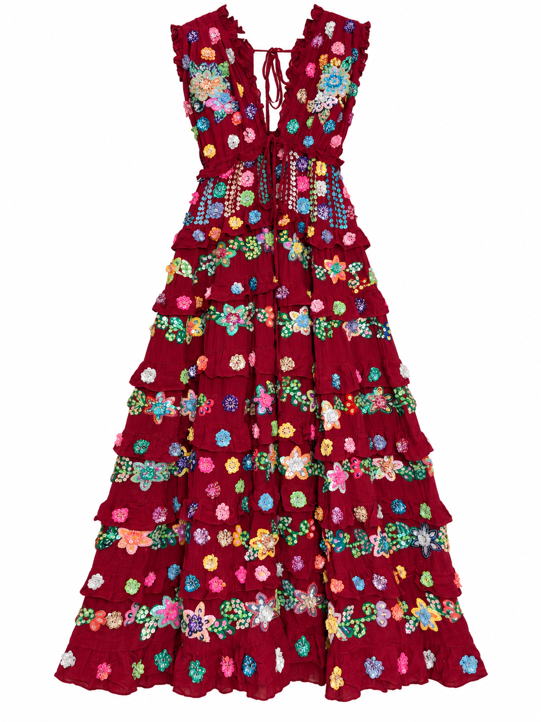 Gypsy Soul Maxi Dress in Red