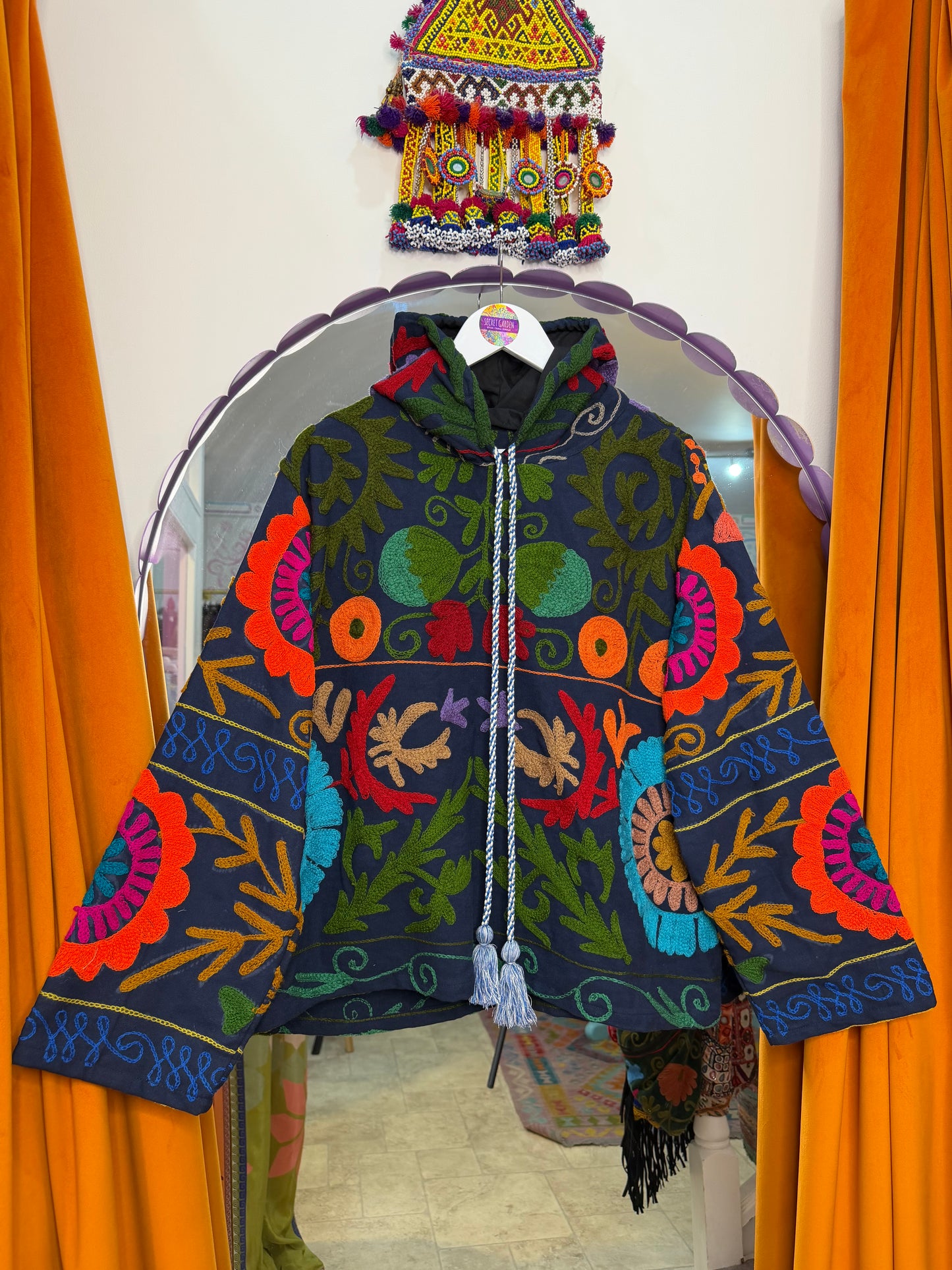 Suzani Hoodie Navy