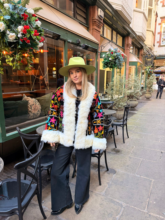 Vintage 70s Suzani Short Coat
