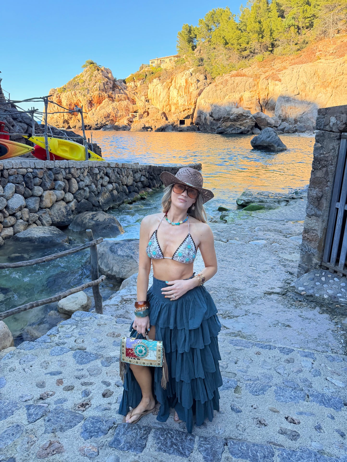 Bohemia Ruffle Maxi Skirt