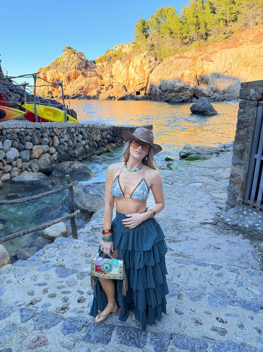 Bohemia Ruffle Maxi Skirt