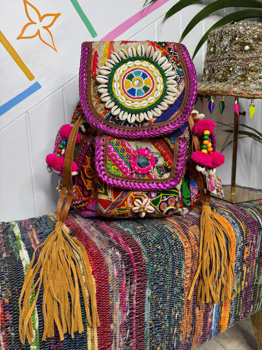 Boho Backpack Pink - 4