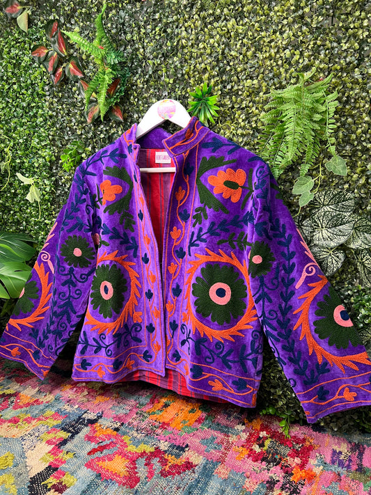 Velvet Suzani Duster Jacket