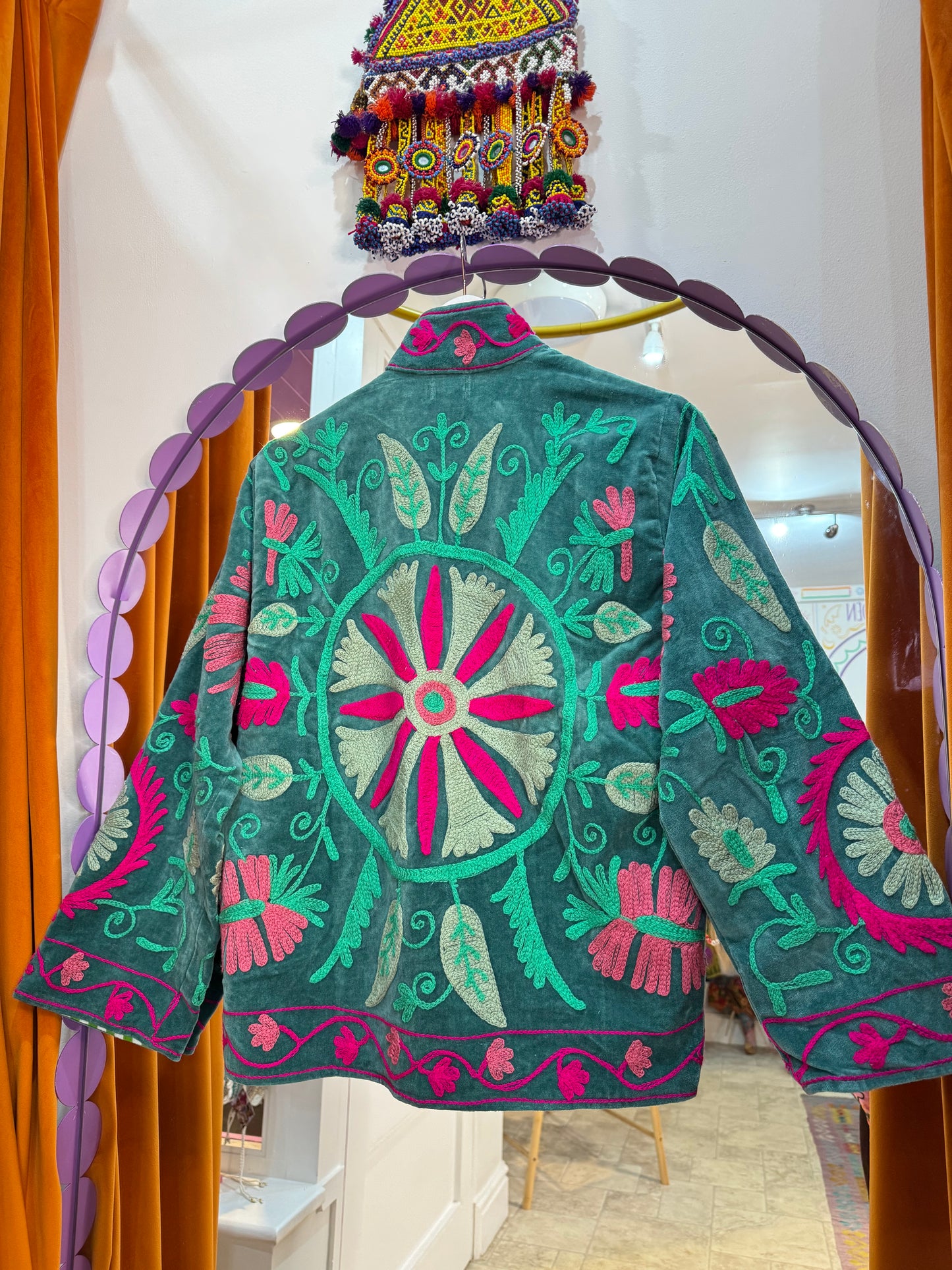 Velvet Suzani Duster Jacket