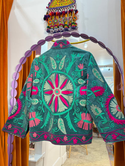 Velvet Suzani Duster Jacket