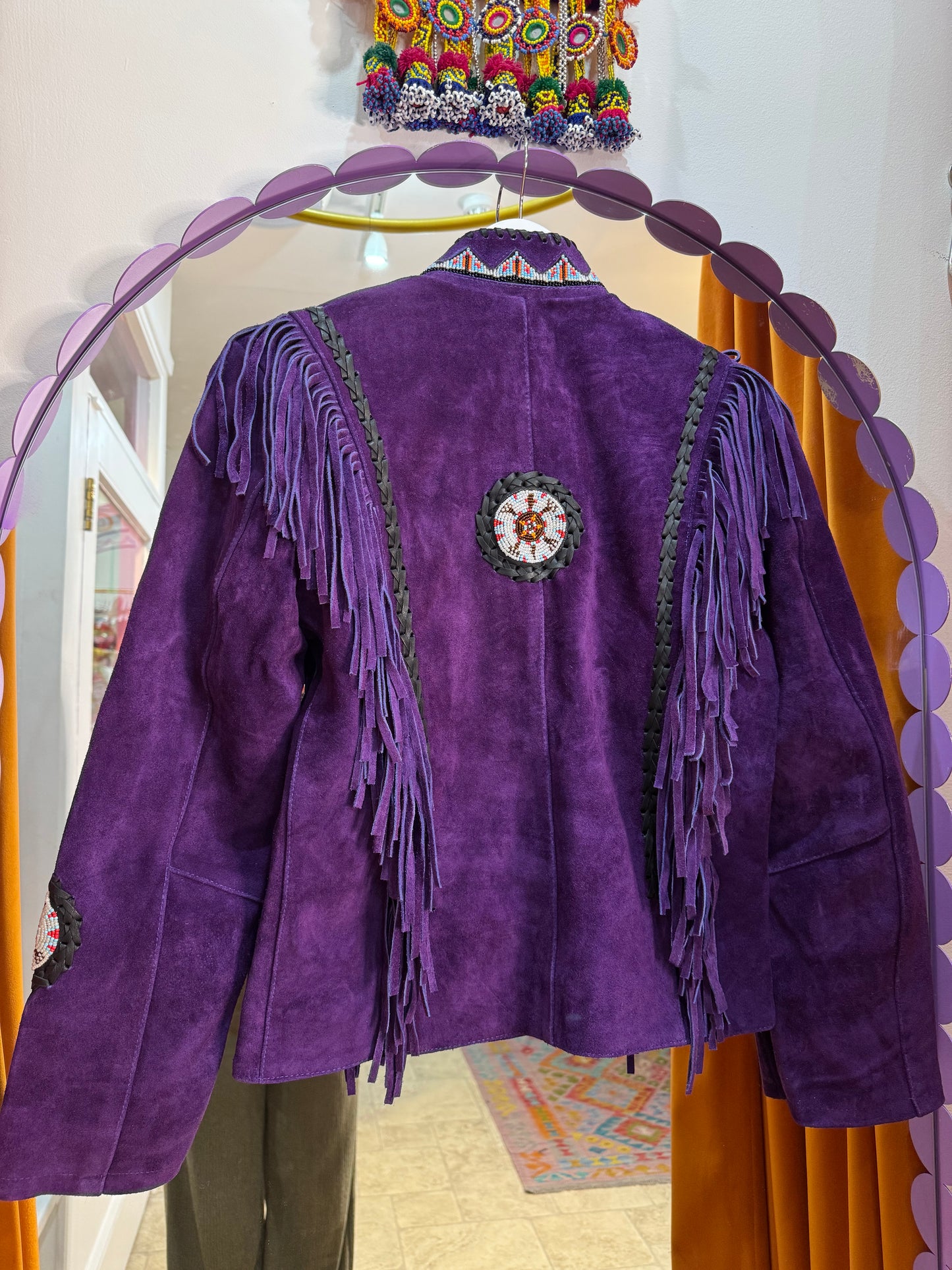 Arizona Purple Tassel Suede Jacket - Pre Order