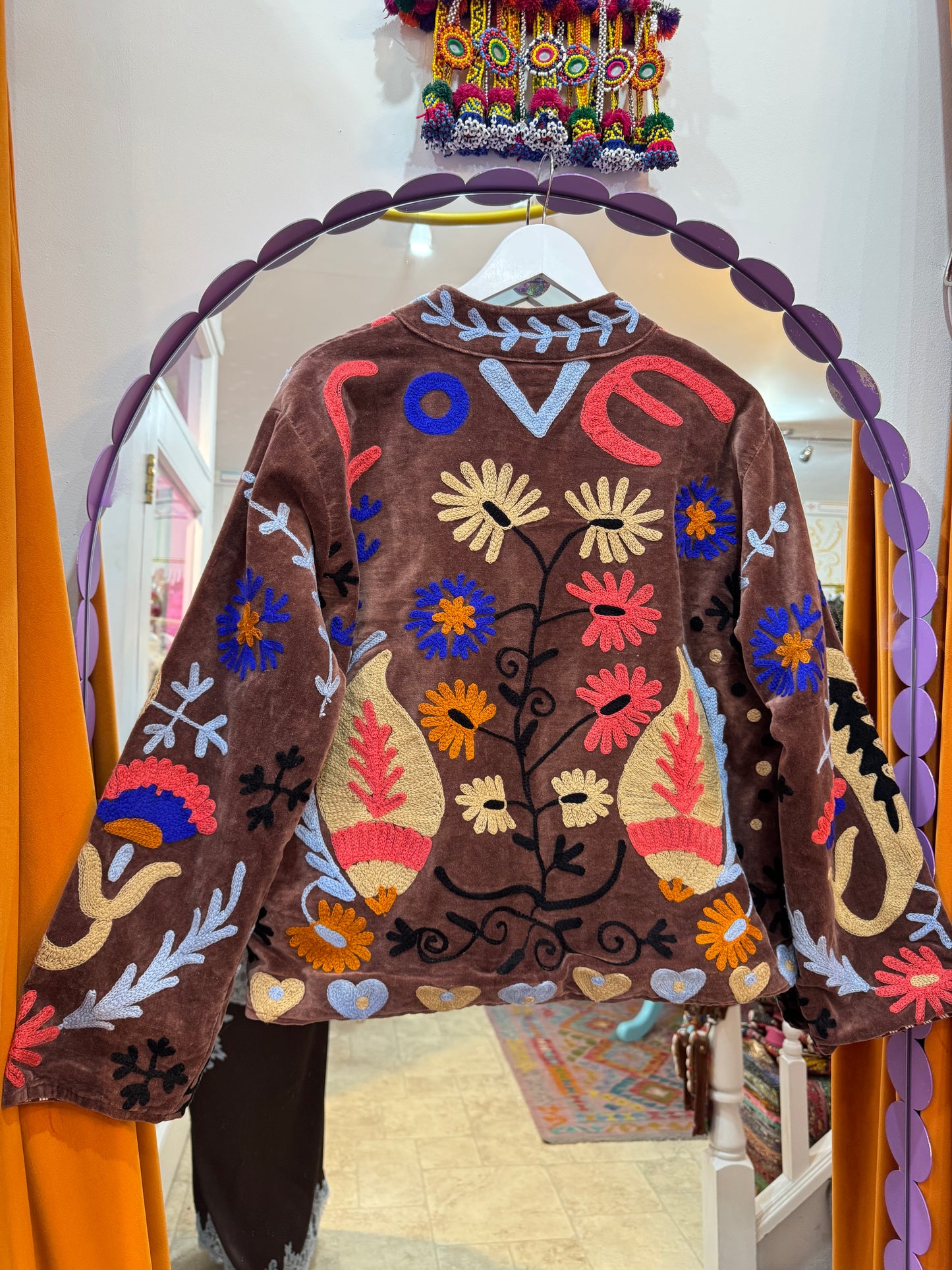 Velvet Suzani Duster Jacket