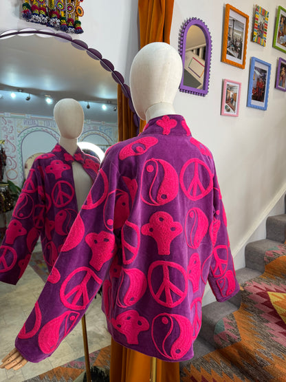 Ying & Yang Mushroom Duster Jacket