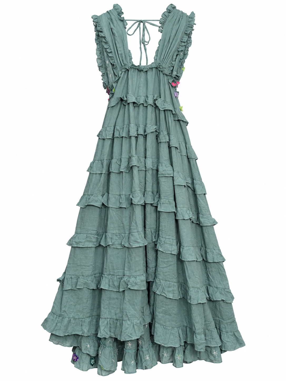 Gypsy Soul Maxi Dress in Muted Blue