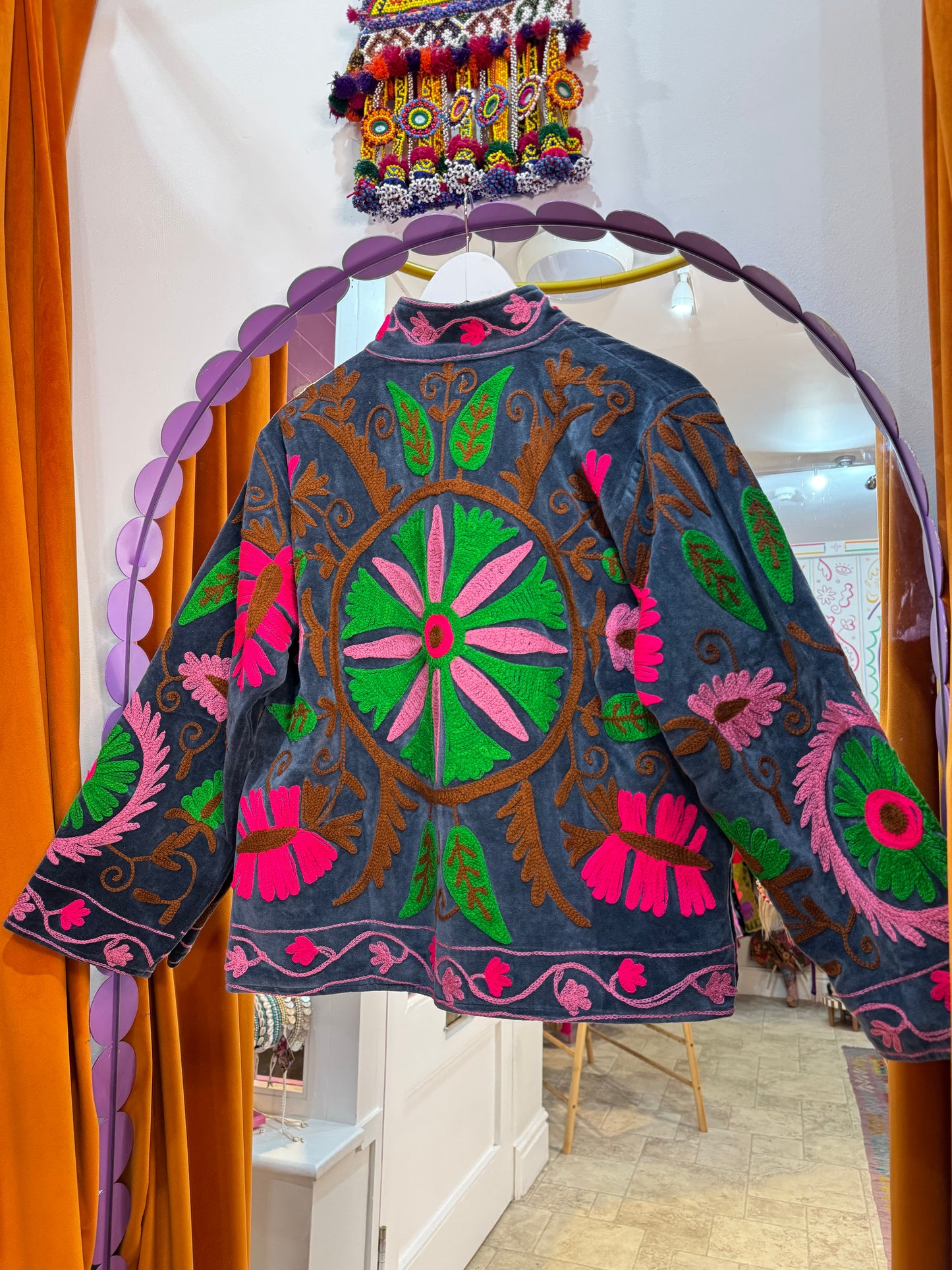 Velvet Suzani Duster Jacket