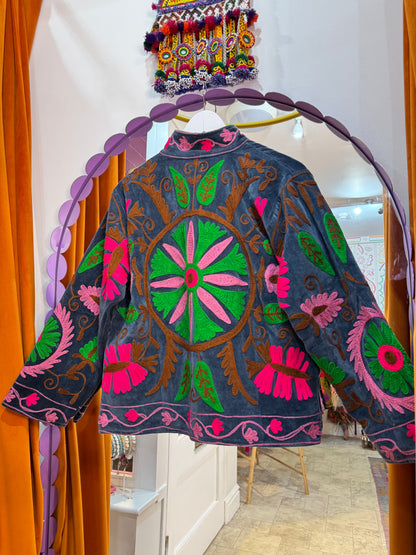 Velvet Suzani Duster Jacket