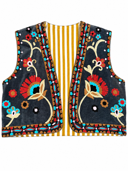 Velvet Flower Waistcoat