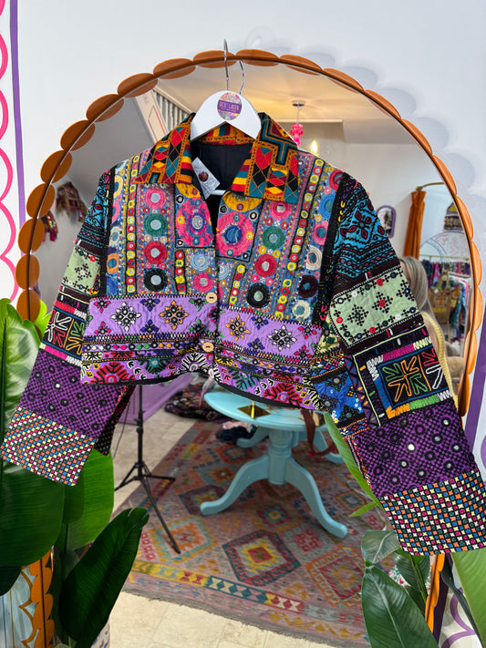 Jaipur Cropped Jacket SIZE UK 6-12