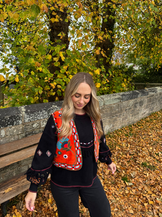 Velvet Flower Waistcoat