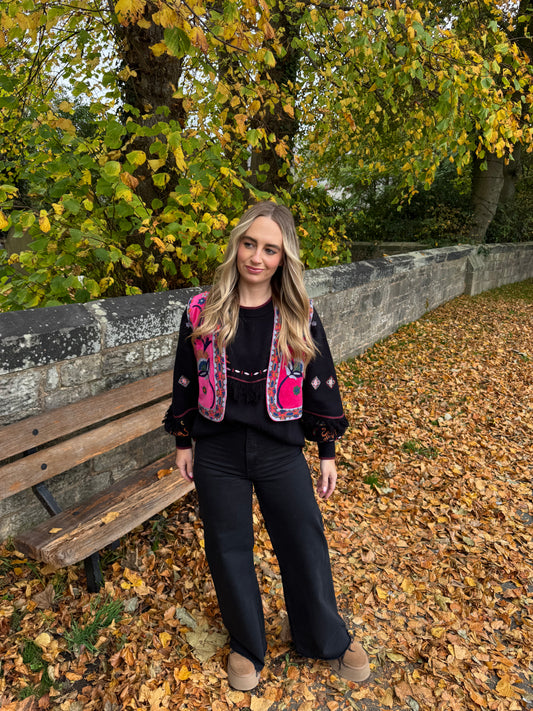 Velvet Flower Waistcoat