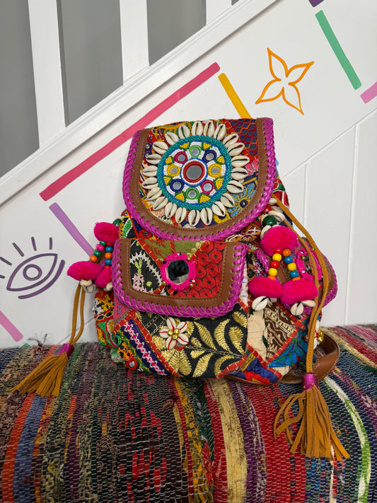 Boho Backpack Pink