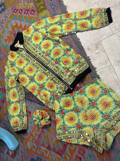 Phulkari Bomber & Shorts Co ord