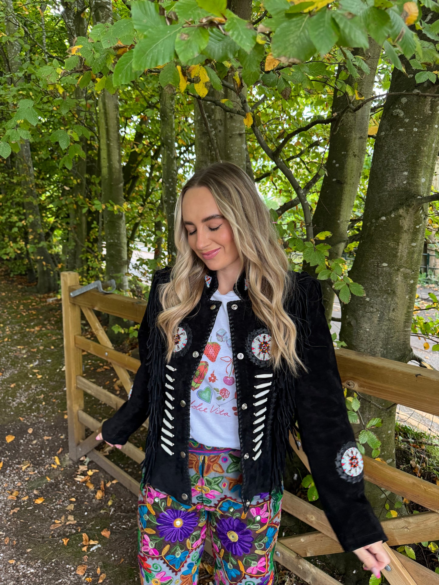 Arizona Black Tassel Suede Jacket - Pre Order