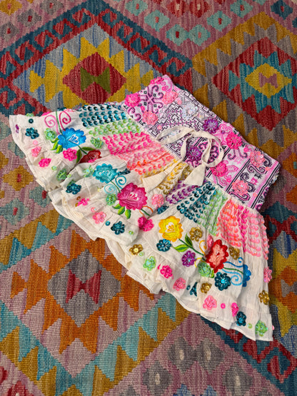 Gypsy Soul Mini Cream Flower Skirts