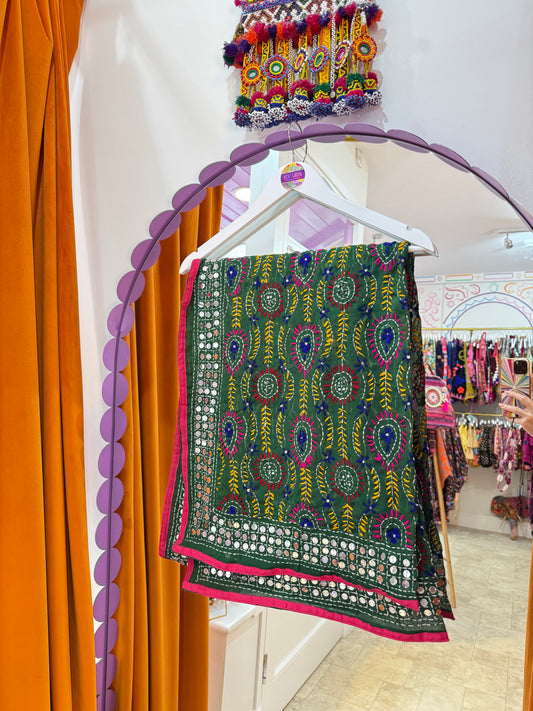 Phulkari Wool Scarf - 4