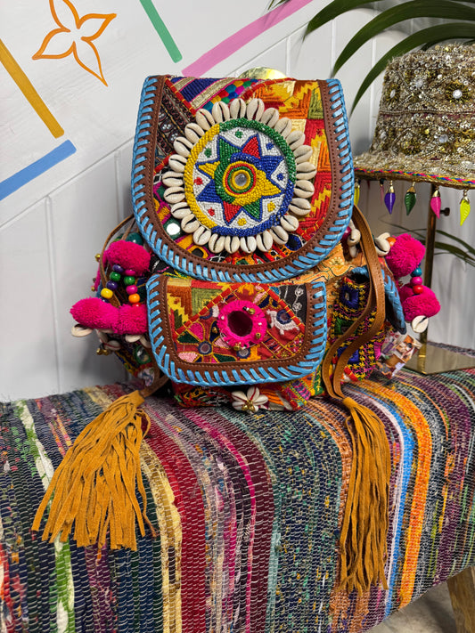 Boho Backpack Blue - 4