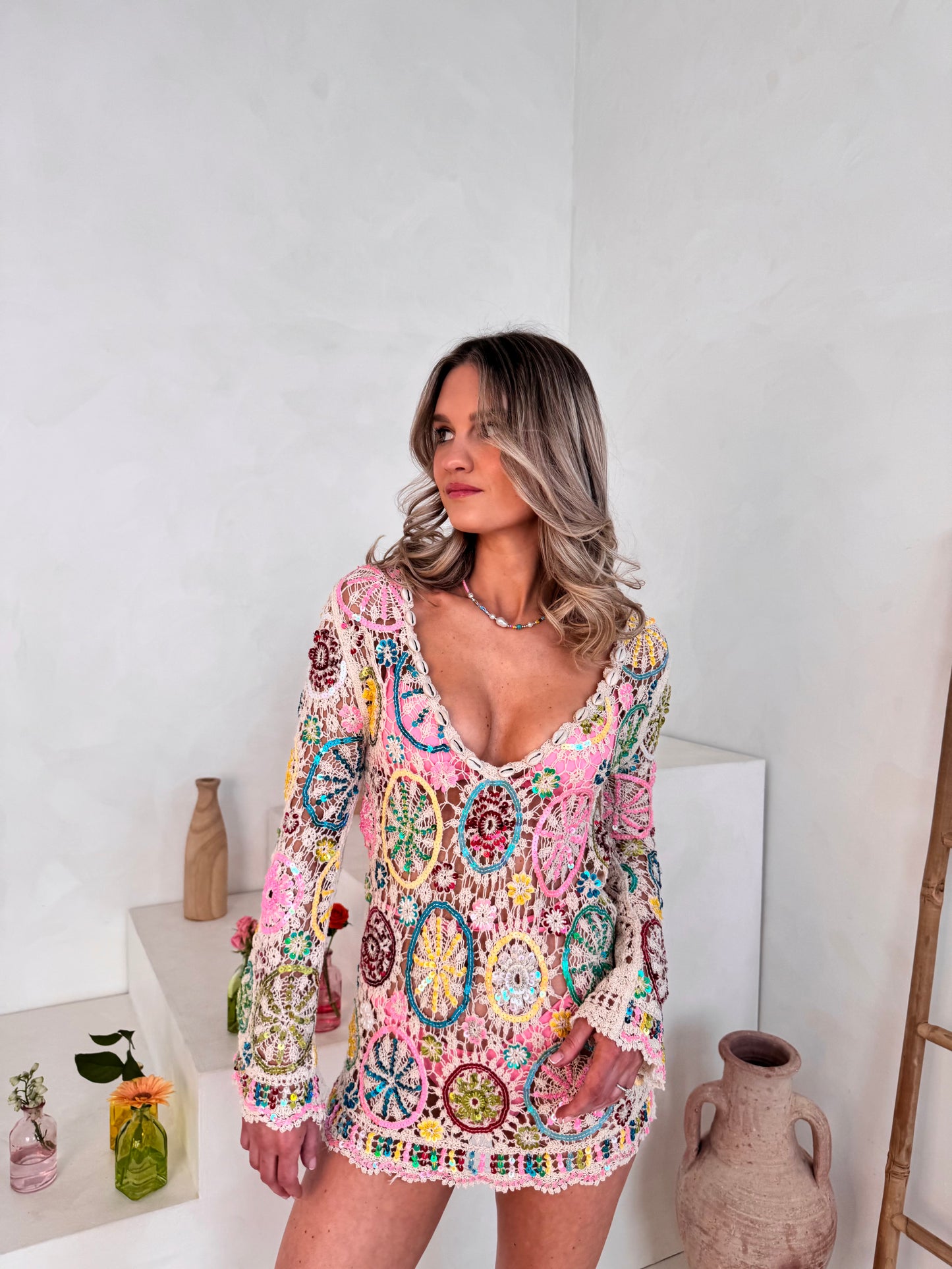 Crochet Sequin Beach Top