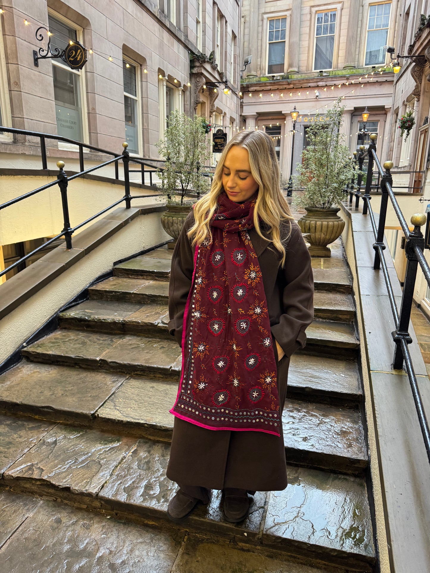 Phulkari Wool Scarf - 15