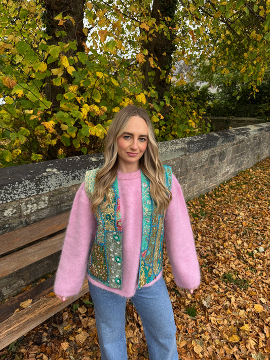 Tapestry Vintage Waistcoat - Blue