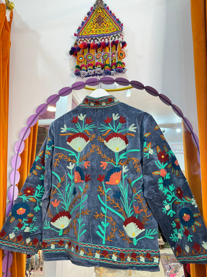 Velvet Suzani Duster Jacket