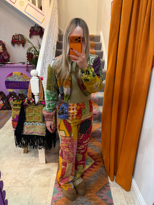 Blanket Kantha Trousers - 3 - UK 6-8