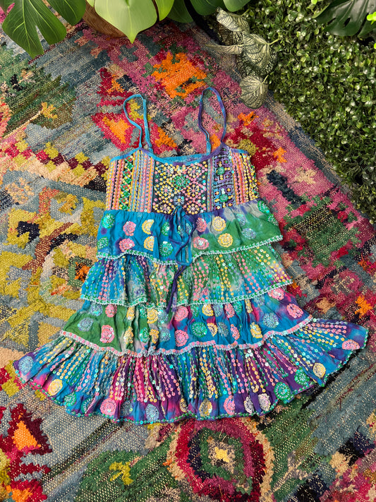 Gypsy Soul Tie Dye Ruffle Dress - 6