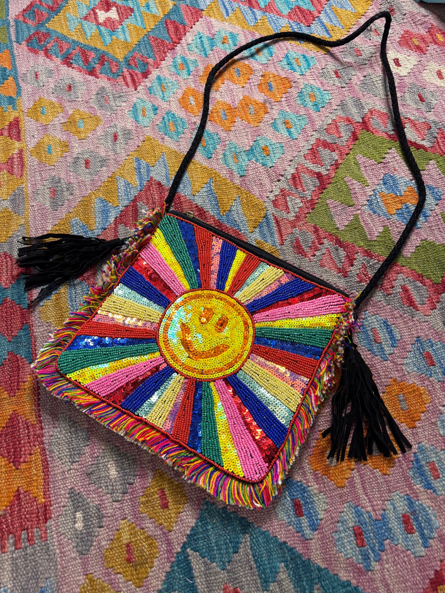90s Smiley Sequin Bag