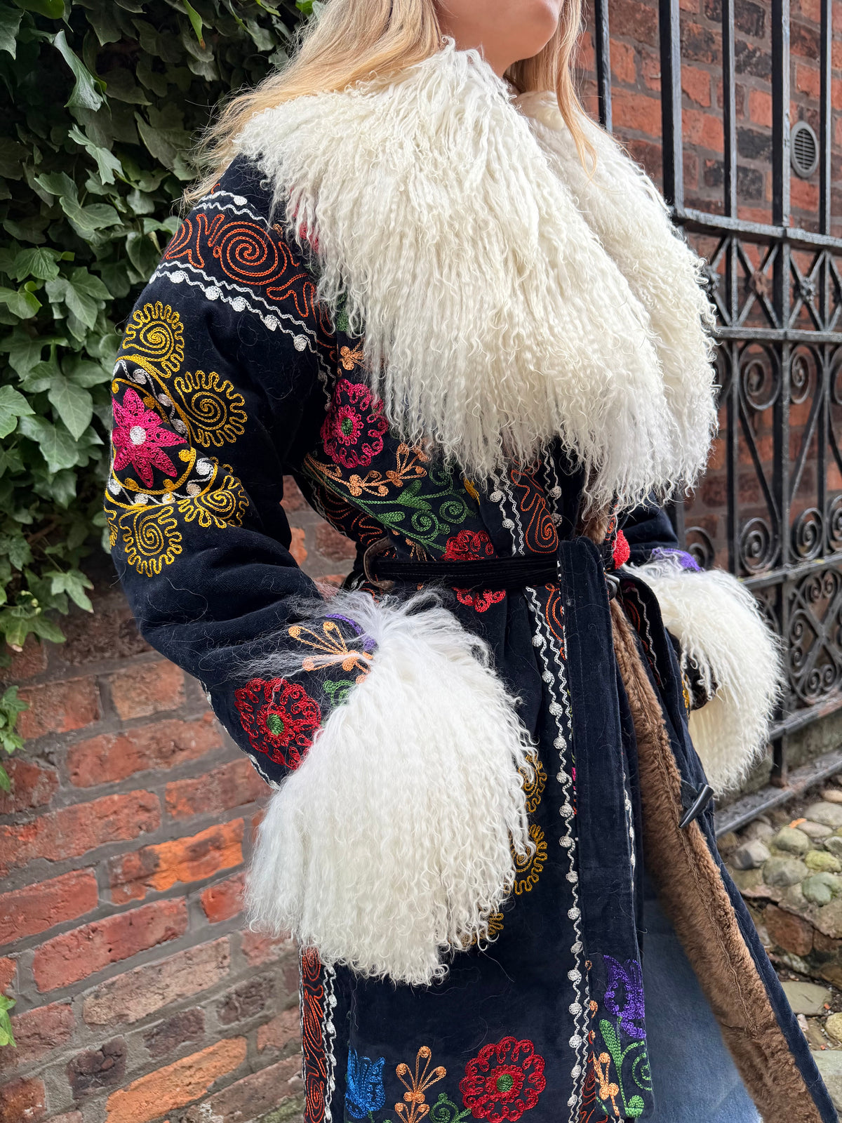 Vintage 70s Suzani Long Coat