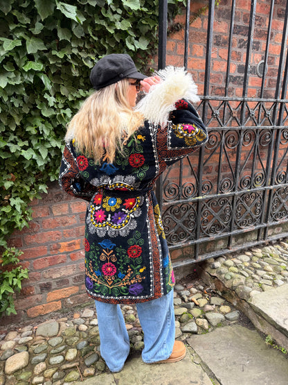 Vintage 70s Suzani Long Coat