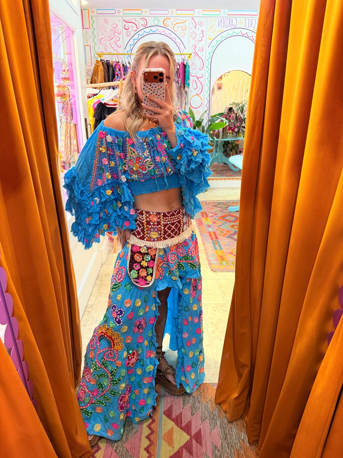 Gypsy Soul Ibiza Skirt Blue - 3