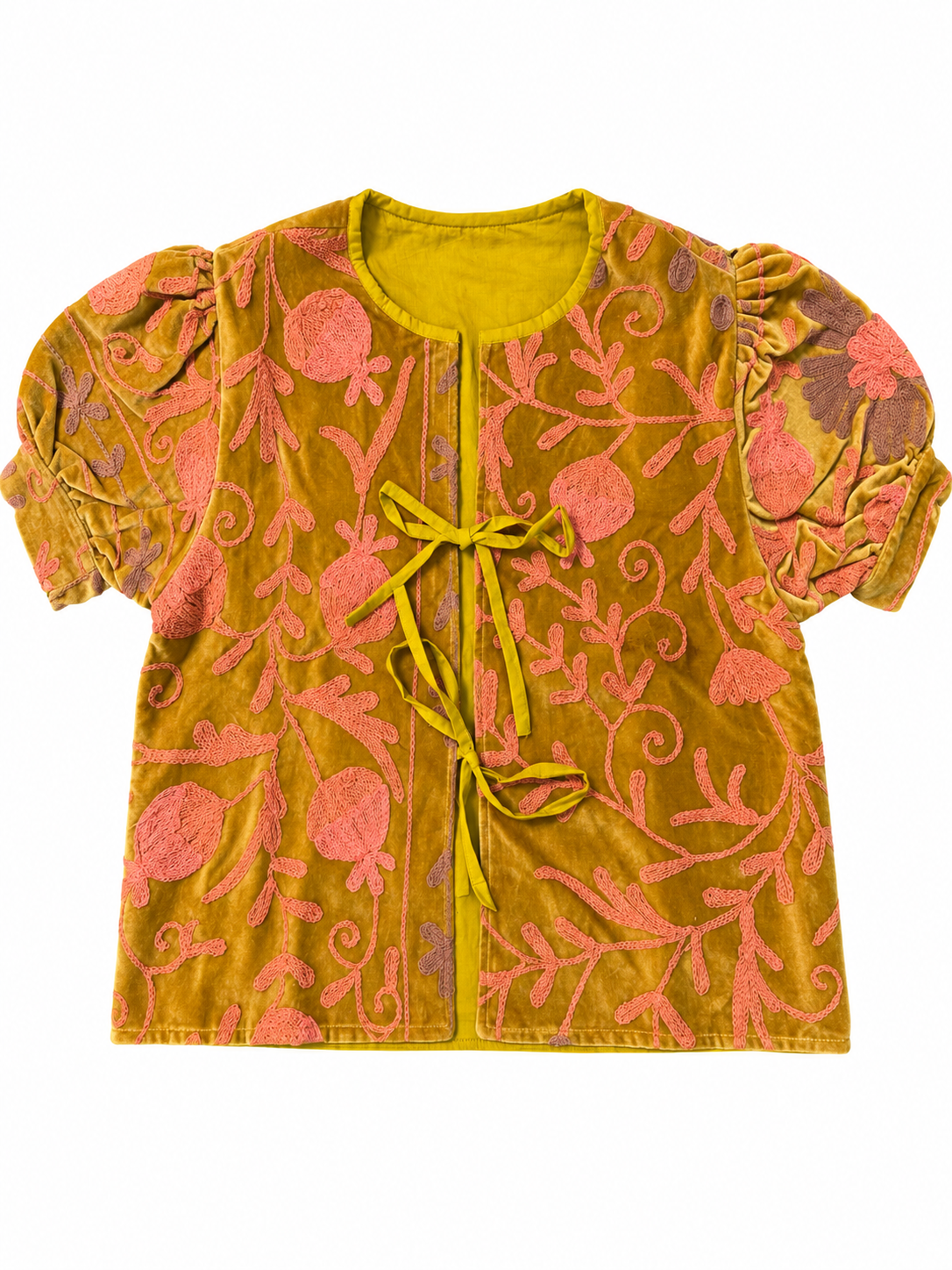 Velvet Suzani Bow Top