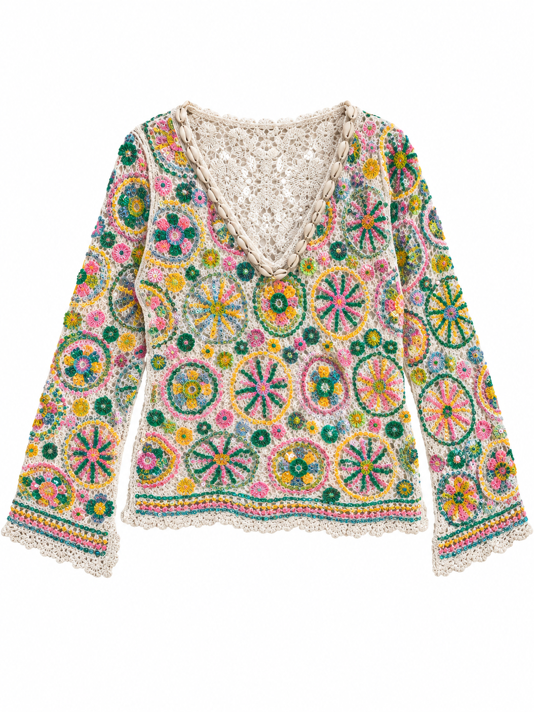 Crochet Sequin Beach Top