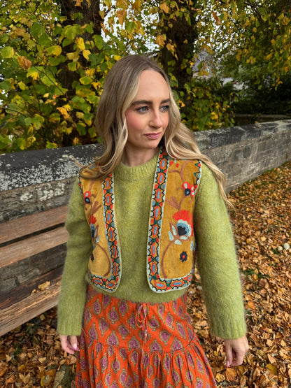 Velvet Flower Waistcoat