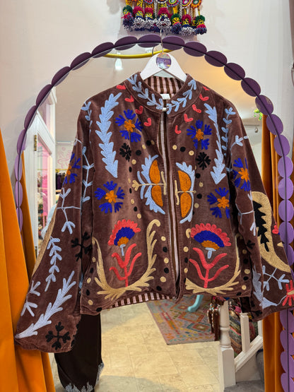 Velvet Suzani Duster Jacket