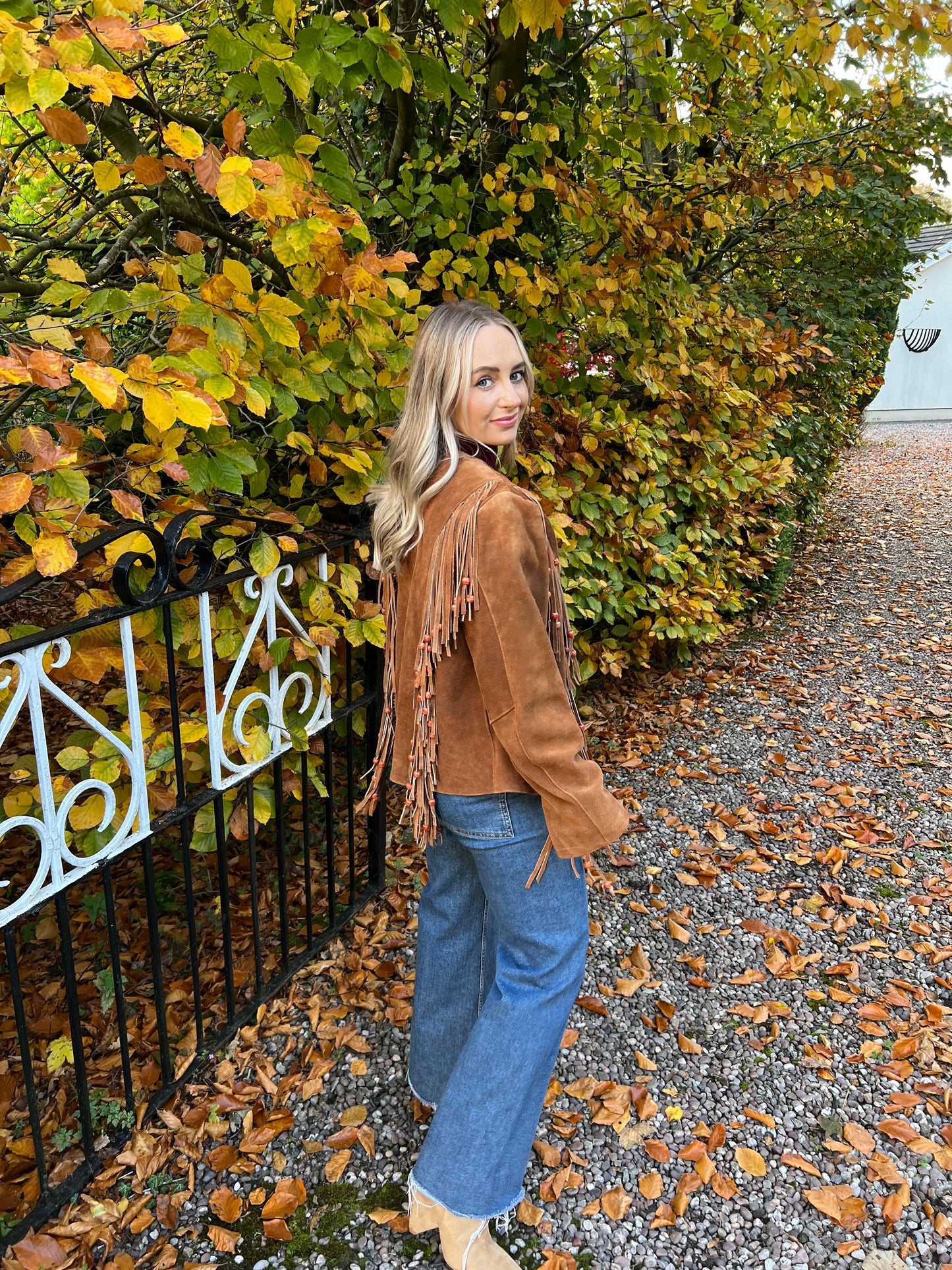 Arizona Tan Tassel Suede Jacket - Pre Order