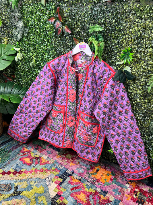 Berry Quilted Jacket