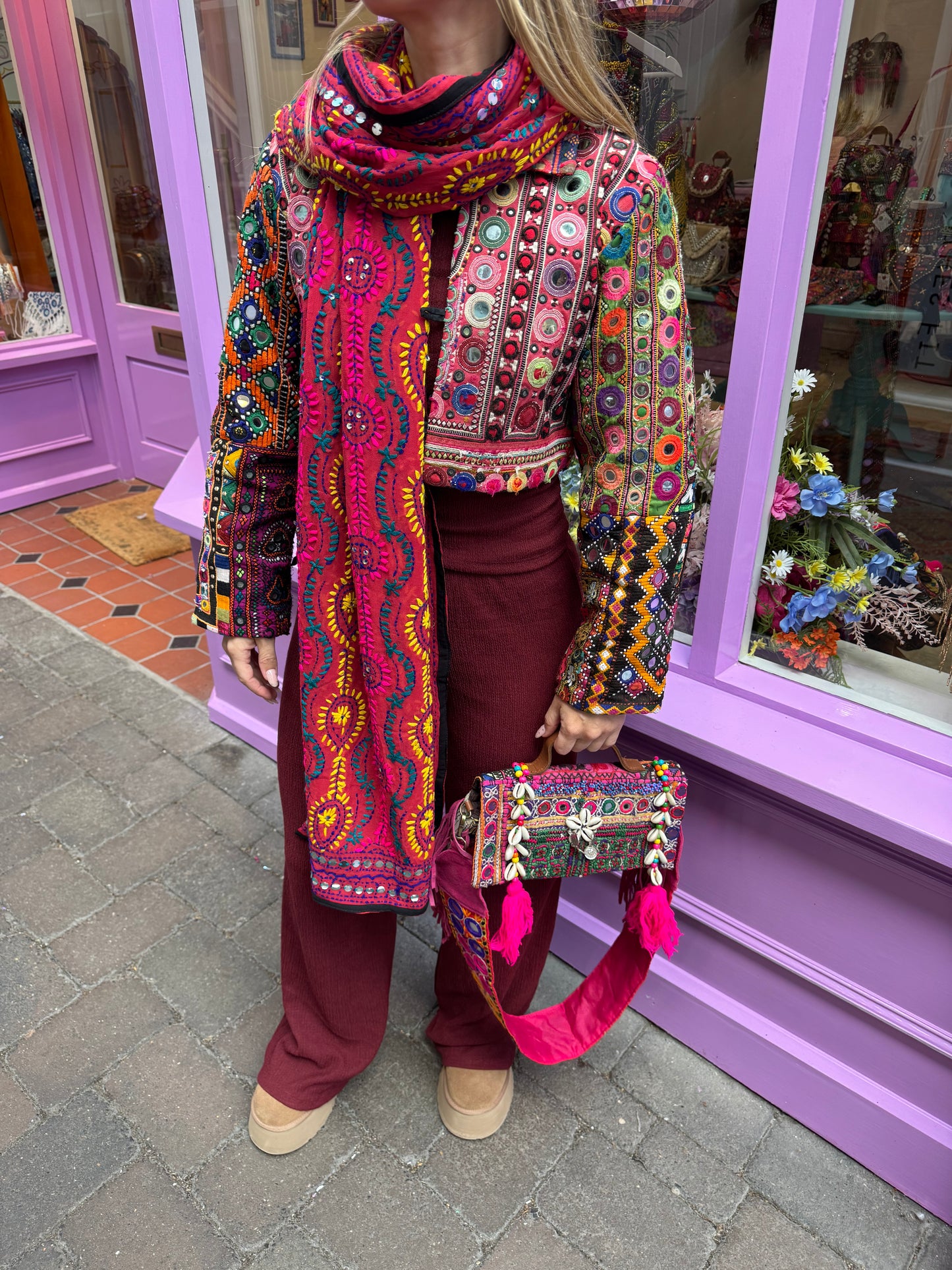 Phulkari Wool Scarf - 7