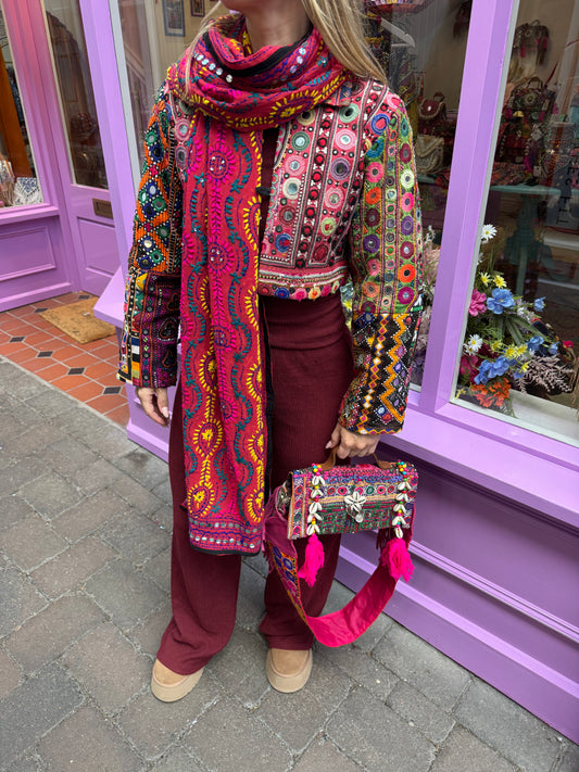 Phulkari Wool Scarf - 7