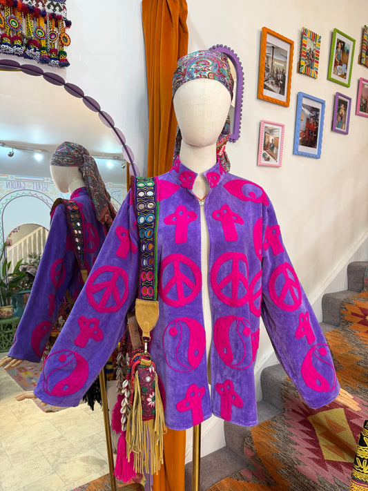 Ying & Yang Mushroom Duster Jacket