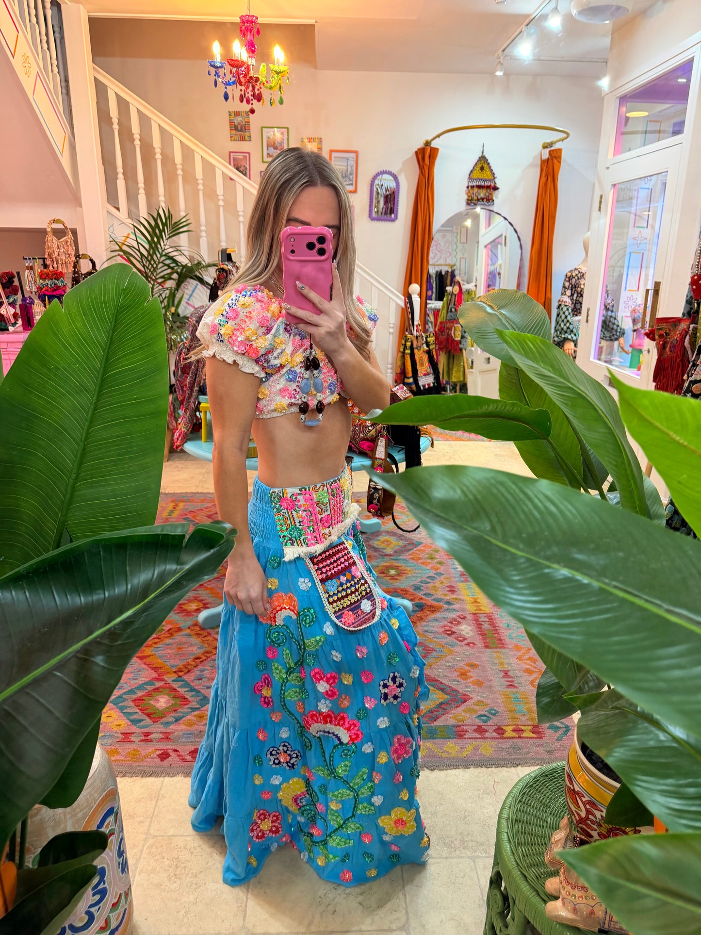 Gypsy Soul Ibiza Skirt Blue - 1