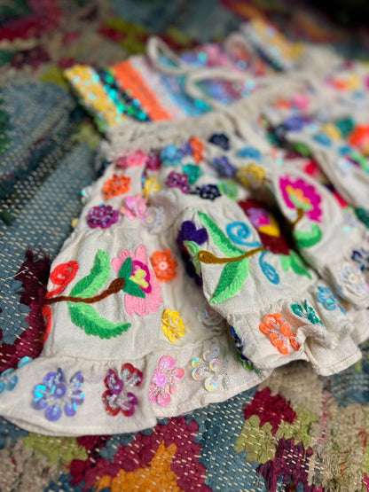 Gypsy Soul Mini Cream Skirt