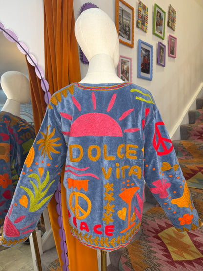 Joy Velvet Duster Jacket - 1