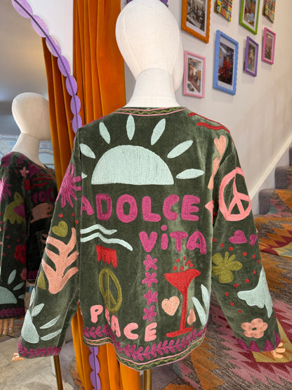 Joy Velvet Duster Jacket - 8