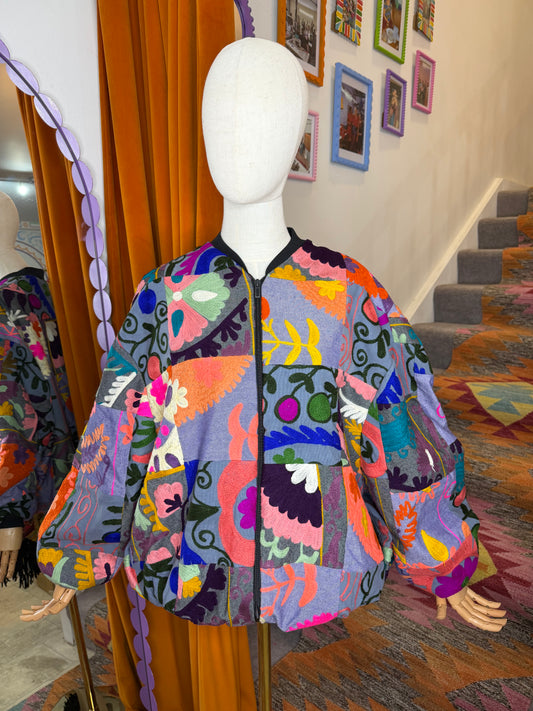 Suzani Oversized Bomber - 4